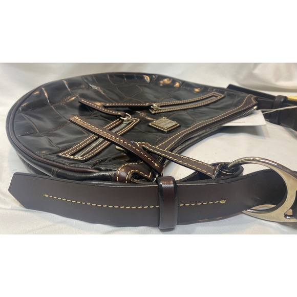 Dooney & Bourke Nile Collection Brown T'moro Small Circle Hobo - Picture 6 of 14